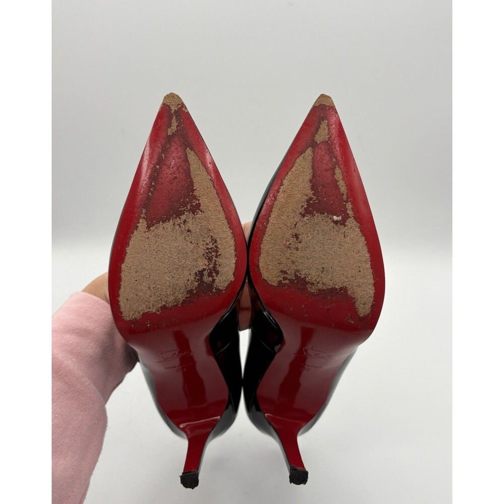 Christian Louboutin Black Patent Leather Stiletto Heels New Decoltissimo EU 38 - Picture 12 of 15